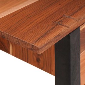 Konzolasztal fiókkal Barna 110 x 30 x 75 cm tömör akácfa