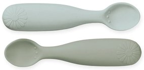 Khaki-világoskék szilikon gyerek kanál szett 2 db-os Olive Mix – Cam Cam Copenhagen