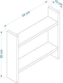 Konyhai fűszertartó polc, tölgy, 34x30x10 cm
