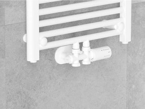 Mexen, Mexen G05 szett termosztatikus sarok/egyszerű, Duplex, DN50, fehér - W908-958-20