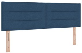 vidaXL Boxspring Ágy Mattal és LED Kék 160x200 cm Szövet