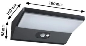 Paulmann 94333 - LED/7,4W IP44 Kültéri fali lámpa érzékelővel HOUSE 230V