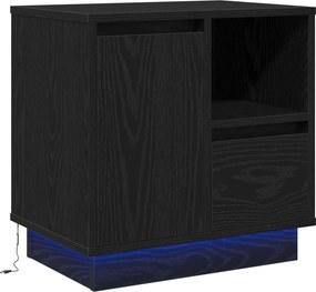 vidaXL Éjjeliszekrény fiókkal Fekete tölgy 50 x 34,5 x 50 cm Faanyag