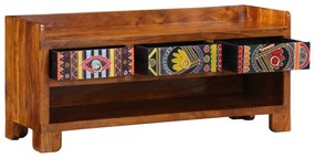 Cipőpad 100x35x45 cm Tömör akác fából