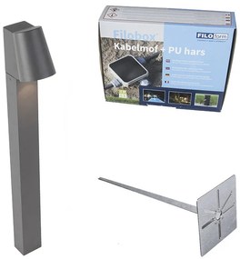 Modern, antracit kültéri állólámpa LED-del - Uma