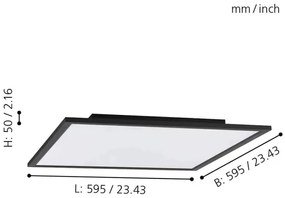 Eglo 99417 - SALOBRENA-C LED RGB dimmelhető mennyezeti lámpa 30,5W/230V +DO