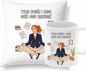 Párna Bögre Ajándék Szett Barátnőnek Nyugalom és Kávé