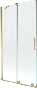 Mexen Velar 2-szárnyú, állítható kádparaván 100 x 150 cm, átlátszó, arany - 896-100-000-01-50