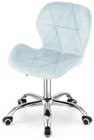 Dolgozószobai szett íróasztal TAYLOR 80x50 cm sonoma tölgy + irodai szék AVOLA VELVET világoskék