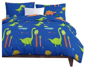 Kék egyszemélyes gyerek ágyneműhuzat 140x200 cm Dinolar – Mijolnir