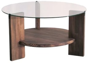 Kávésasztal MONDO 40x75 cm fenyő/átlátszó