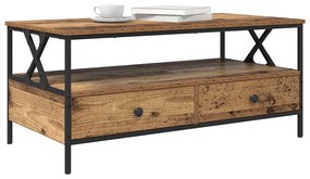 Dohányzóasztal with Drawer Régi fa 100 x 51 x 45 cm Faanyag