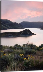 Vászonkép Természet Hegyek Víz Ég Virágok Növények 60x100