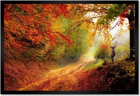 Poszterek keretben 60x40 Szarvas az erdőben