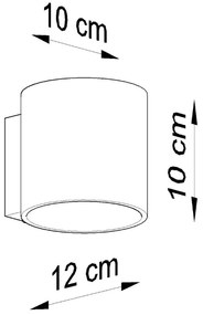 Fehér fali lámpa ø 10 cm Gino – Sollux