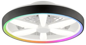 Brilliant - GAIANO LED/48W/230V RGBW mennyezeti ventilátor fekete +DO