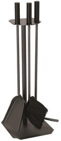 Kandalló szerszámok 4 db antracit/lucfenyő