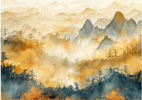 Kép - Hegyek, akvarell (70x50 cm)