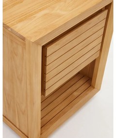 Natúr színű alacsony teakfa mosdó alatti szekrény 60x80 cm Saula – Kave Home