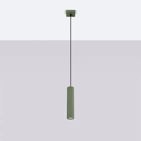 Sollux SL.1611 - Csillár zsinóron KARBON 1xGU10/10W/230V zöld