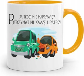 Sárga Bögre Ajándék Szerelő Én Ezt Nem Tudom Megjavítani fényképes nyomattal