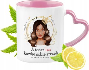 Iza Bögre Rózsaszín Szív Alakú Füllel Kávé Ajándék