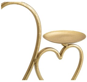 Aranyszínű-fehér gyertyatartó - Mauro Ferretti