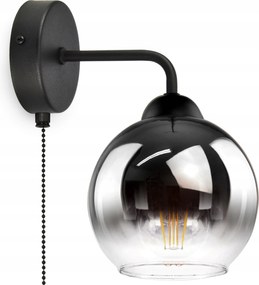 Fali lámpa Gömb Grafit Átlátszó Led