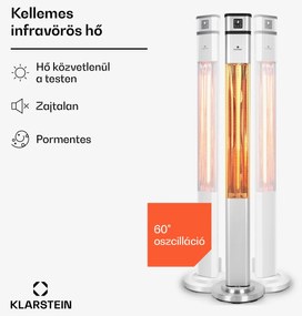 Blumfeldt Heat Guru Plus, infravörös hősugárzó, 2000 W, 3 fűtési fokozat, távirányító, ezüst