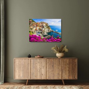 Kép - Manarola olasz falu (üvegen) (70x50 cm)