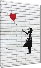 Vászonkép 50x70 Banksy Lány léggömb
