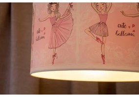 Duolla - Gyerek csillár zsinóron PRINT M 1xE27/40W/230V átm. 35 cm ballerinák