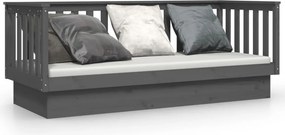 vidaXL szürke tömör fenyőfa kanapéágy 75 x 190 cm
