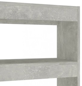 betonszürke könyvszekrény/térelválasztó 100 x 30 x 135 cm
