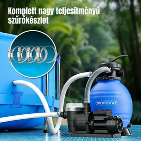 AQUA homokszűrő medencéhez, 9600 l/h, kék Monzana