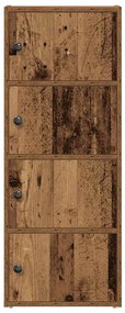 antik fa színű szerelt fa könyvespolc 40x24x102 cm