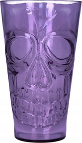Pohár Bögre Koponya Lila műanyag 15cm 400ml Halloween