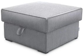 Világosszürke SMART COSARO tárolós puff, 65x65 cm