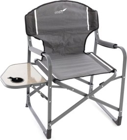 DIVERO Kempingszék szett 4 db 300D szürke + asztal