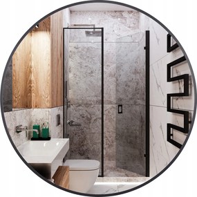 Balneo Fürdőszobai Fali Tükör Kerek Fekete 70cm Corina Black