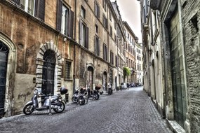 Poszter 30x20cm Régi épületek Rómában, Assaf Frank