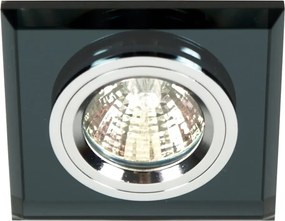 Lámpatest süllyesztett spot szögletes fekete üveg Candellux