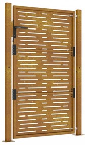 Fűmintás corten acél kerti kapu 105 x 130 cm