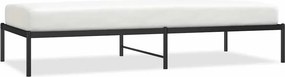 vidaXL fekete fém ágykeret 90 x 200 cm
