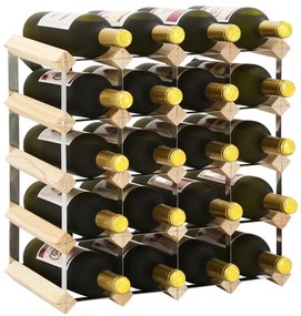 vidaXL tömör fenyőfa bortartó állvány 20 palackhoz