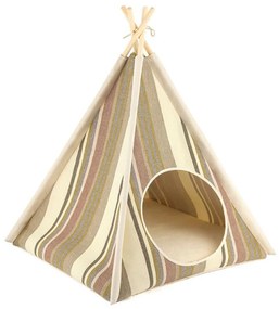 Bézs teepee sátor kisállatoknak 63x63 cm Cozy Cove Seacost – P.L.A.Y.