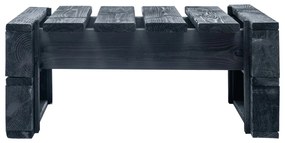 vidaXL fekete fa kerti raklapzsámoly