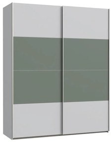 Gardróbszekrény KARO 170x210 cm szürke/zöld