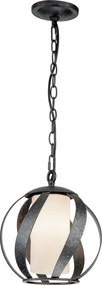 Quintiesse klasszikus loft vintage kültéri függeszték blacksmith fekete opál elsqnblacksmithpobk IP44