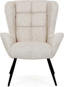 Füles fotel, bézs, szövet, AK-H9206 CRM2